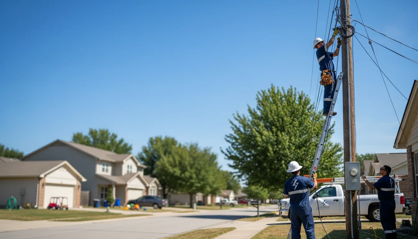 Residential electrician providing installation services in Gilmore, AR